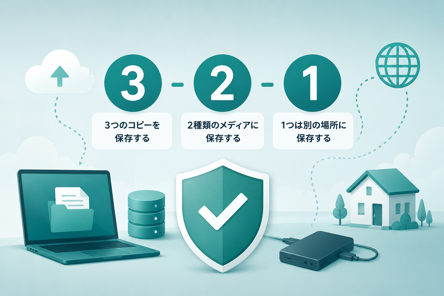 3-2-1ルールとは? データ保護の基本をわかりやすく解説コラムのイメージ